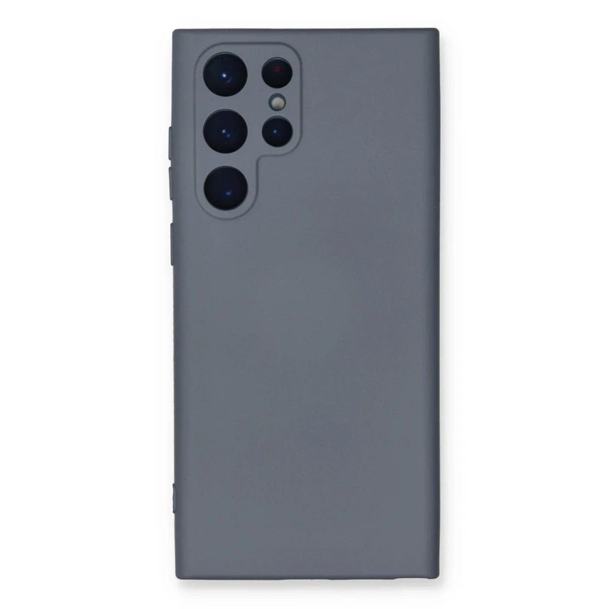 Newface Samsung Galaxy S22 Ultra Kılıf Nano içi Kadife Silikon - Gri