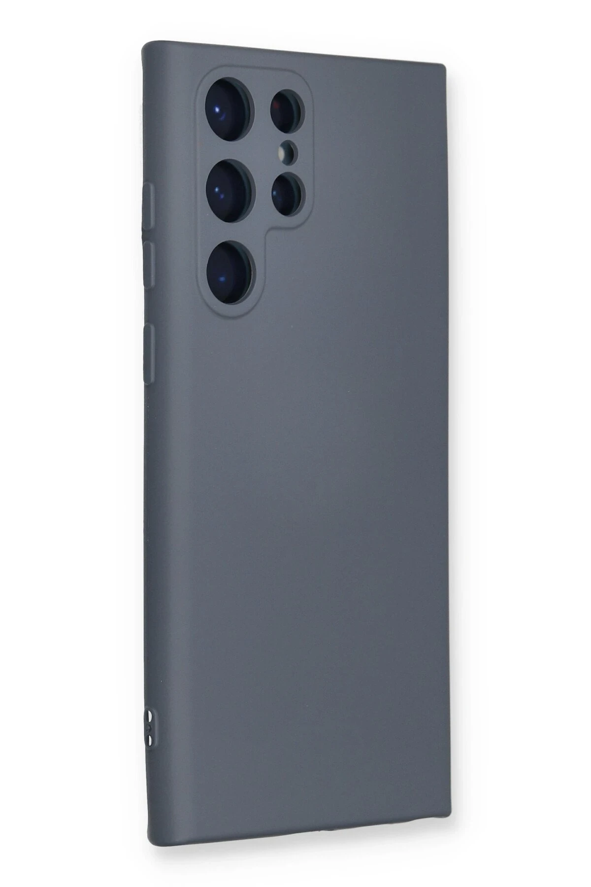Newface Samsung Galaxy S22 Ultra Kılıf Nano içi Kadife Silikon - Gri