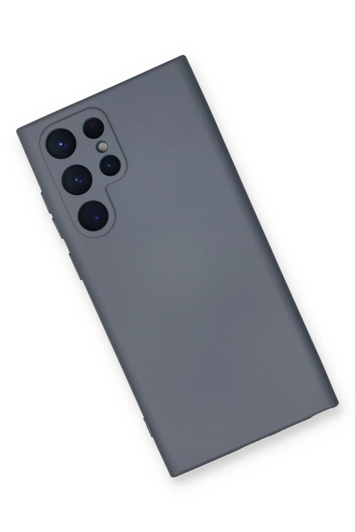 Newface Samsung Galaxy S22 Ultra Kılıf Nano içi Kadife Silikon - Gri