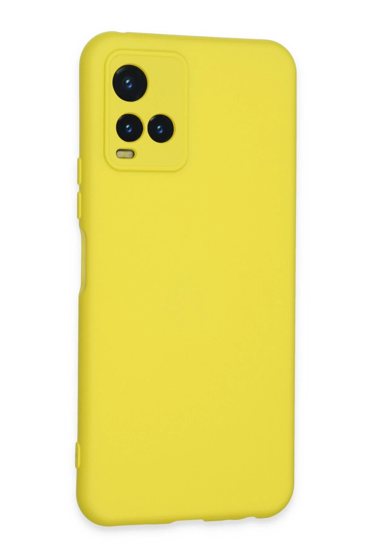 Newface Vivo Y21S Kılıf Nano içi Kadife Silikon - Sarı