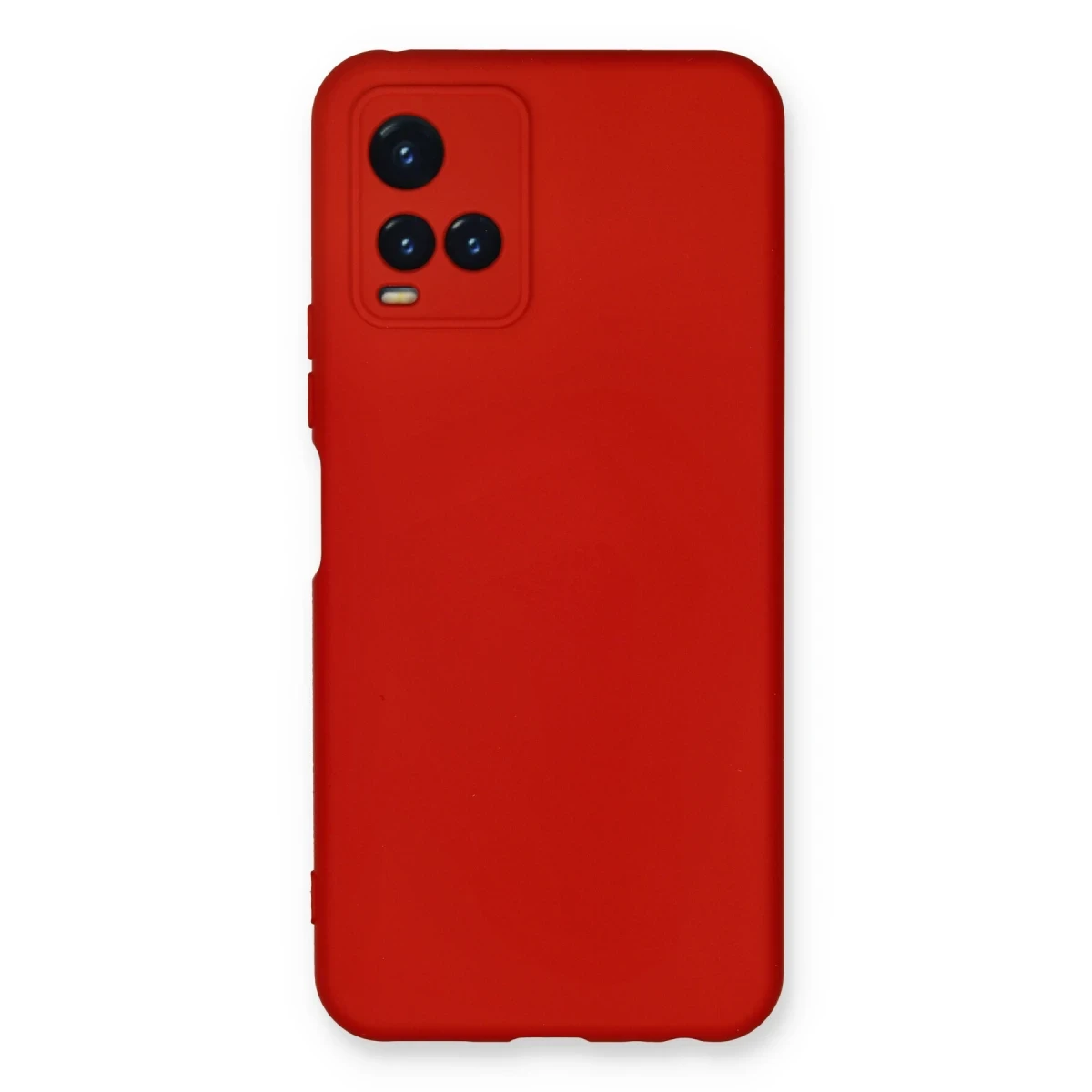 Newface Vivo Y21S Kılıf Nano içi Kadife Silikon - Kırmızı