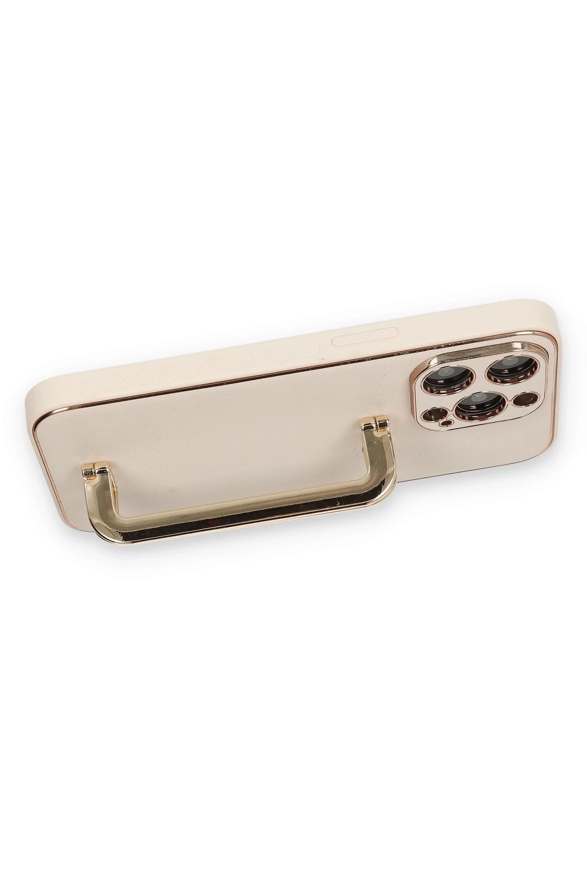 Newface iPhone 14 Pro Max Kılıf Coco Elit Kapak - Gold