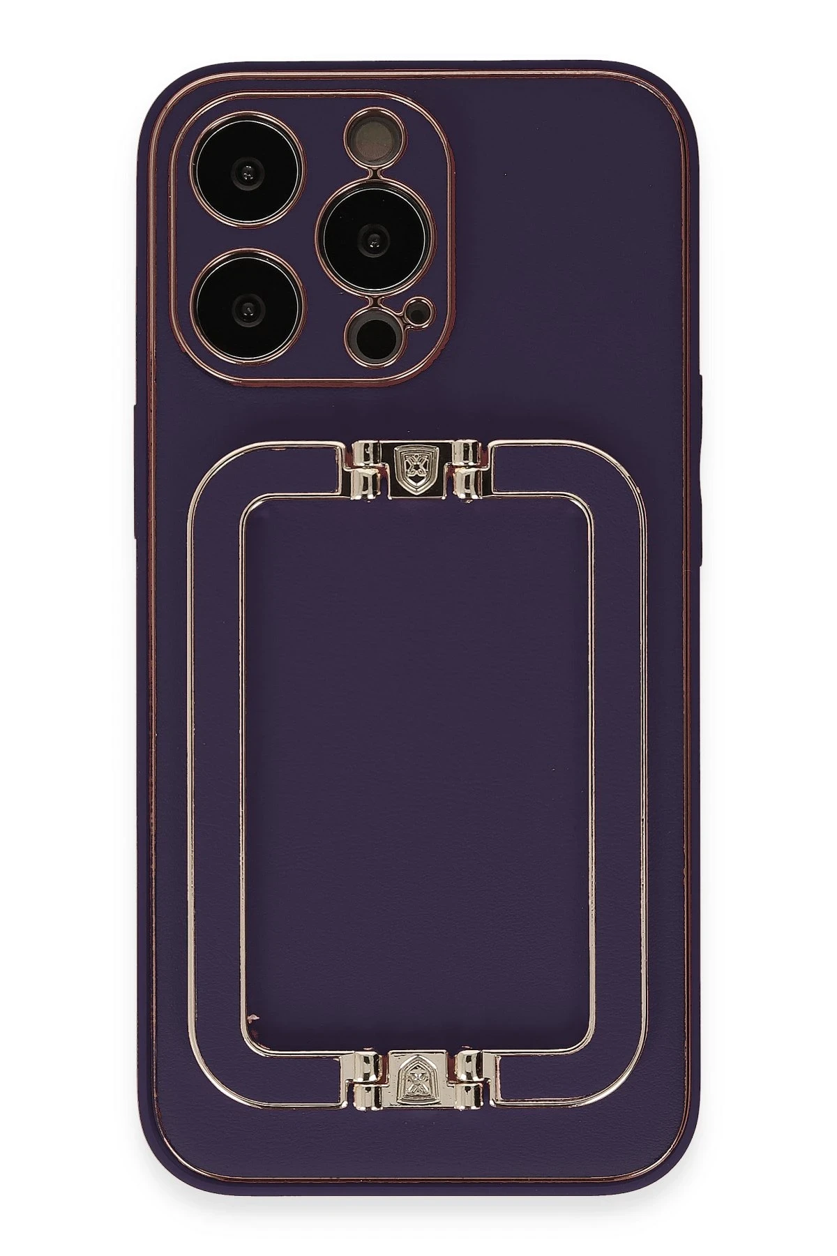Newface iPhone 14 Pro Max Kılıf Coco Elit Kapak - Derin Mor