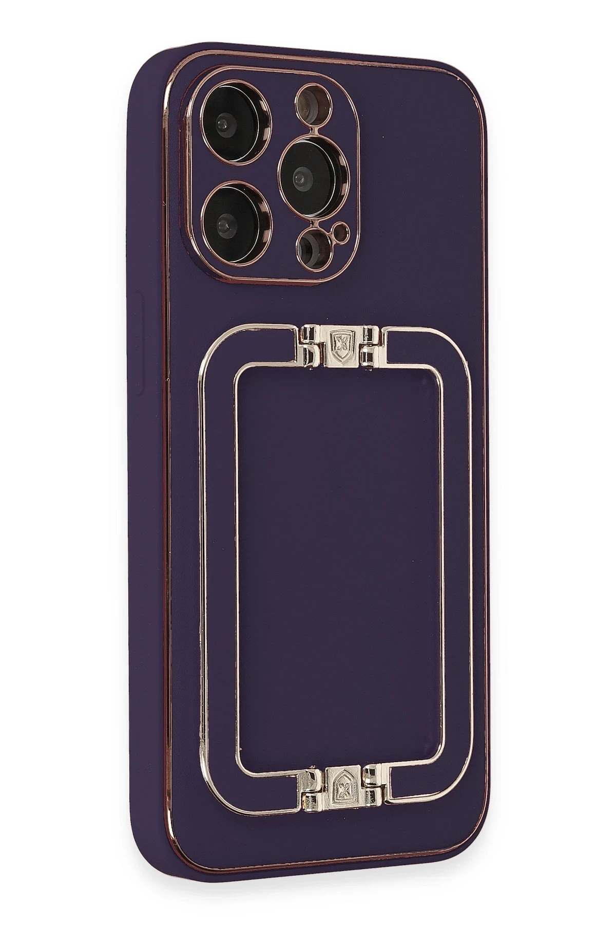 Newface iPhone 14 Pro Max Kılıf Coco Elit Kapak - Derin Mor