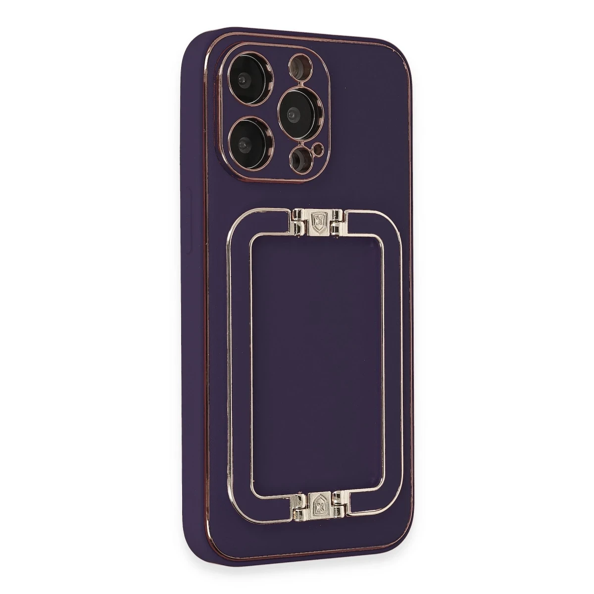 Newface Apple iPhone 14 Pro Max Kılıf Coco Elit Kapak - Derin Mor