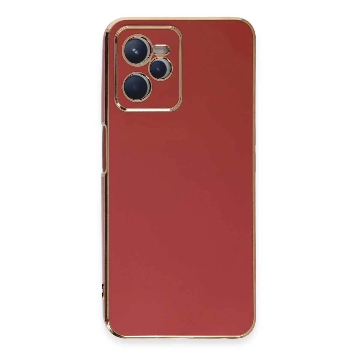 Newface Realme C35 Kılıf Volet Silikon - Kırmızı
