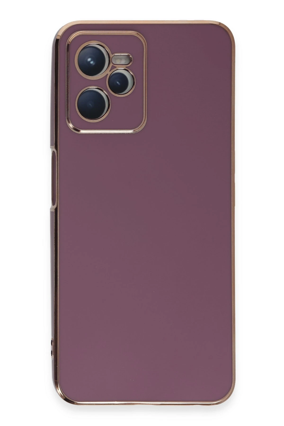 Newface Realme C35 Kılıf Volet Silikon - Mor