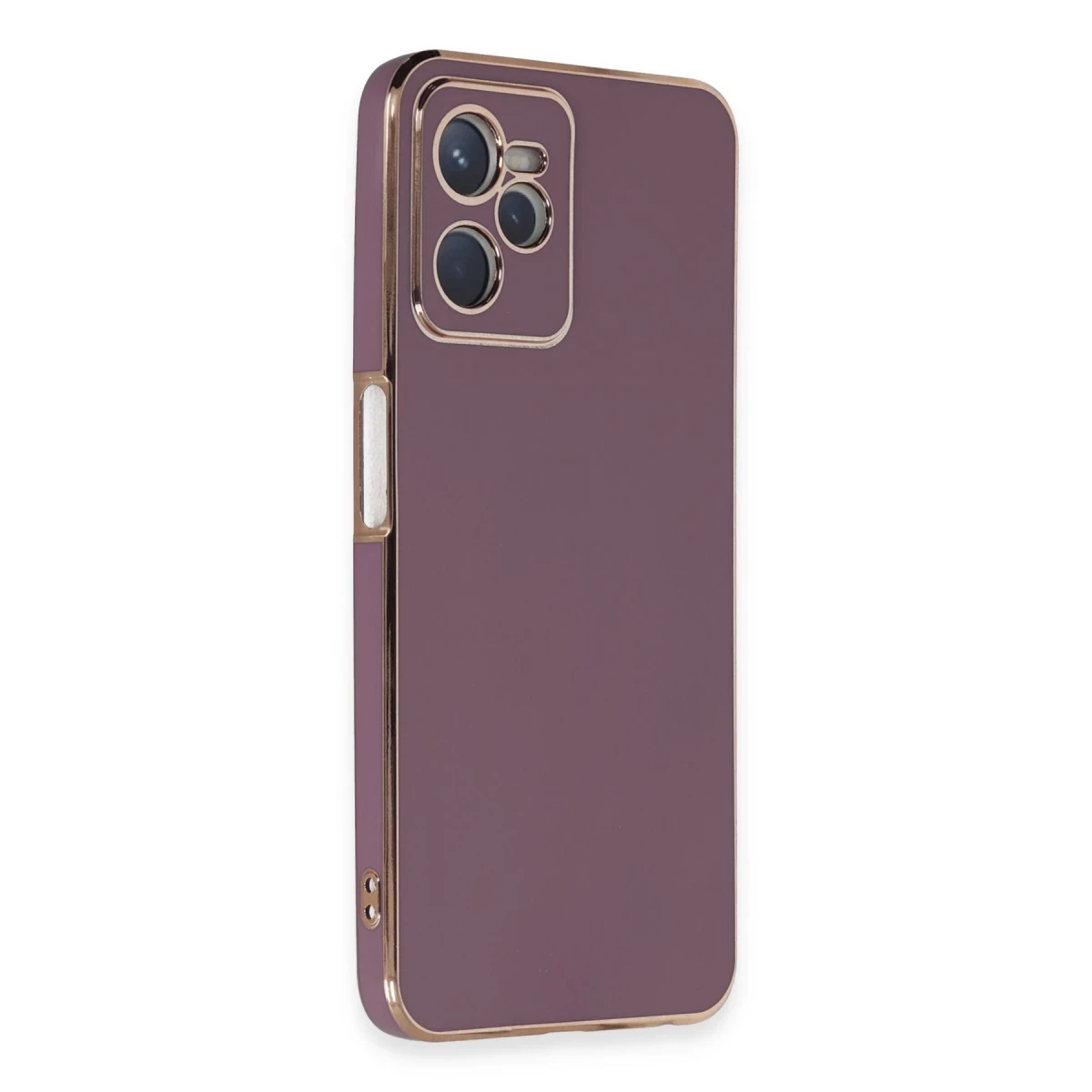 Newface Realme C35 Kılıf Volet Silikon - Mor