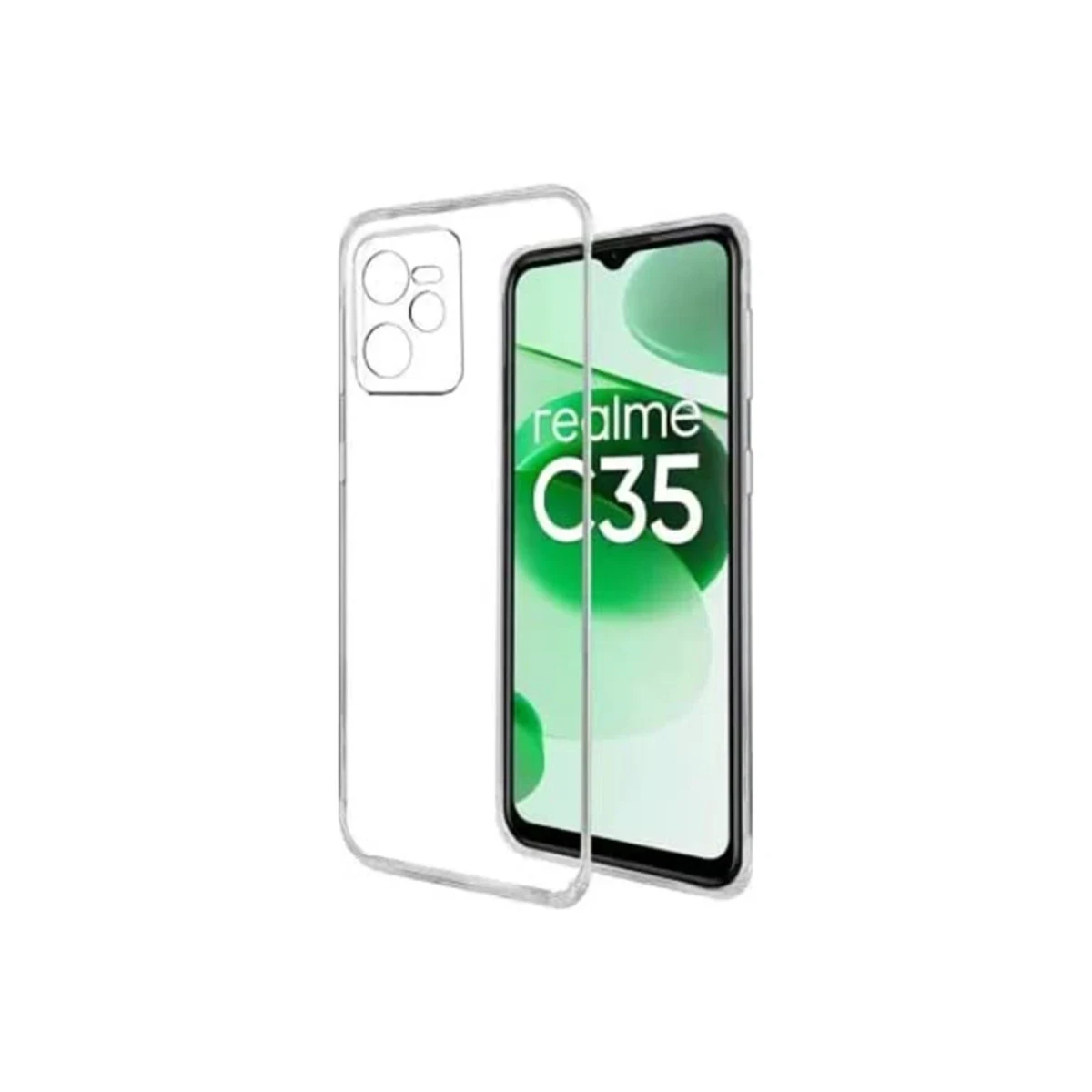 Newface Realme C35 Kılıf Lüx Şeffaf Silikon