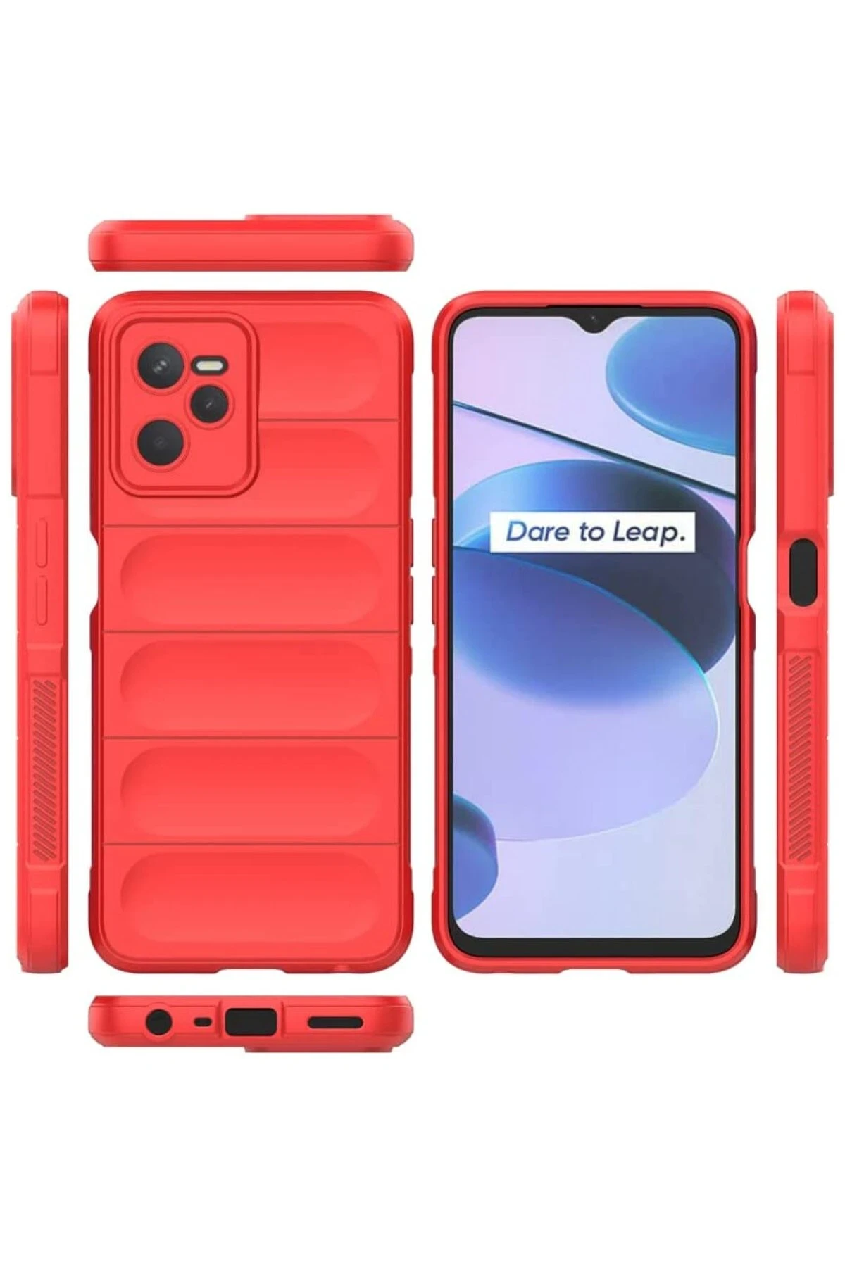 Newface Realme C35 Kılıf Optimum Silikon - Kırmızı