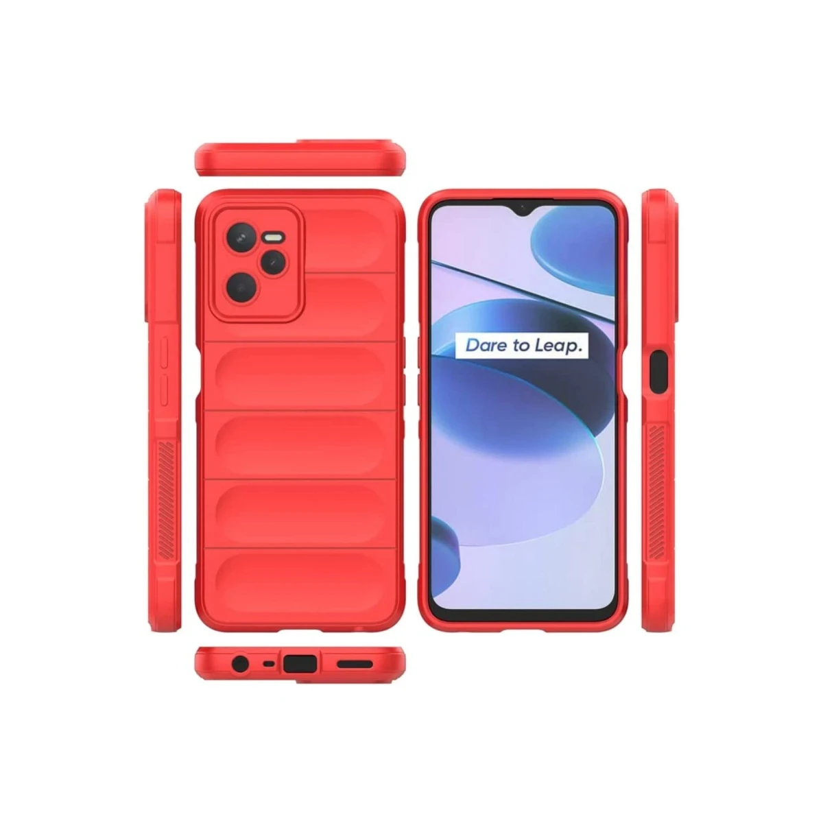 Newface Realme C35 Kılıf Optimum Silikon - Kırmızı