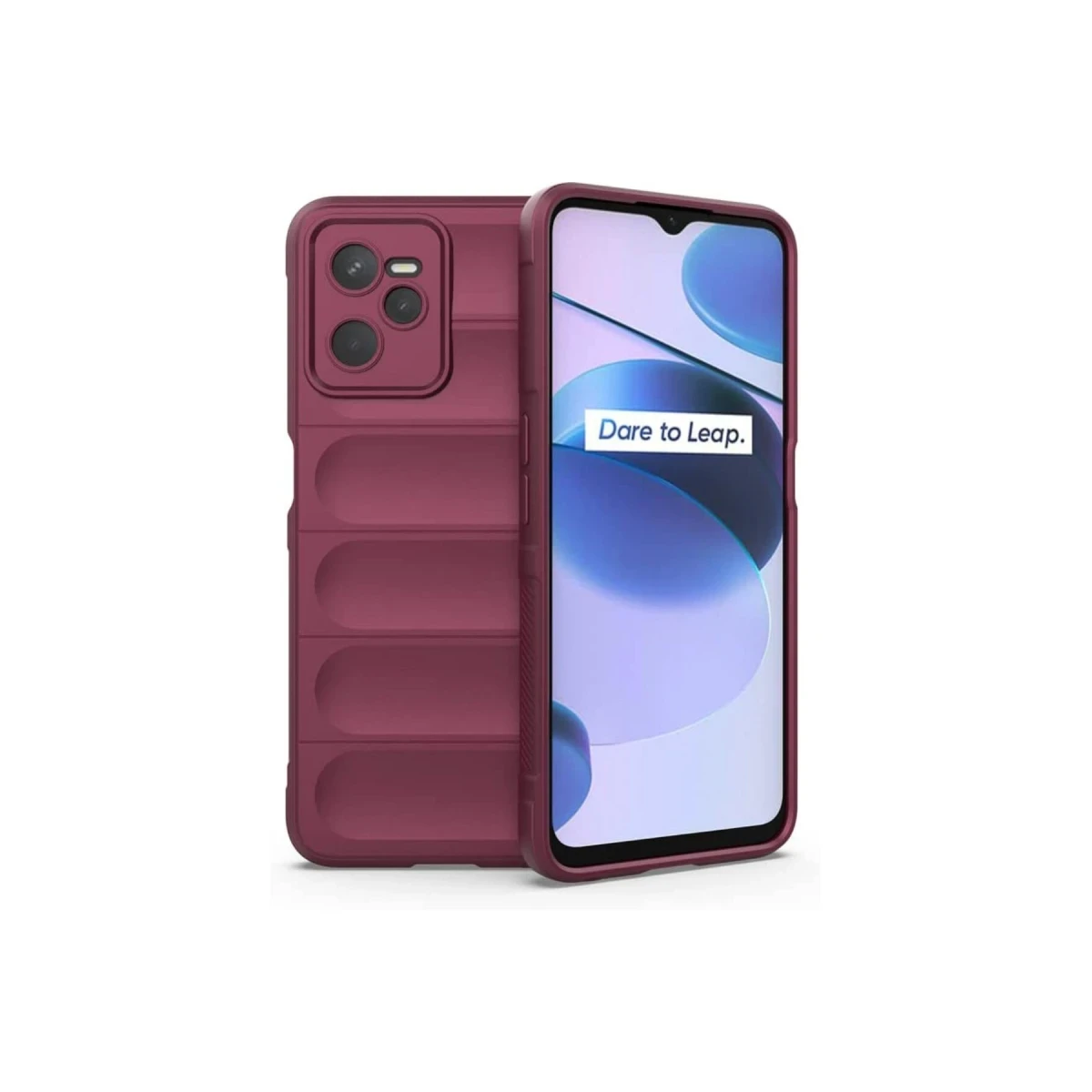 Newface Realme C35 Kılıf Optimum Silikon - Bordo