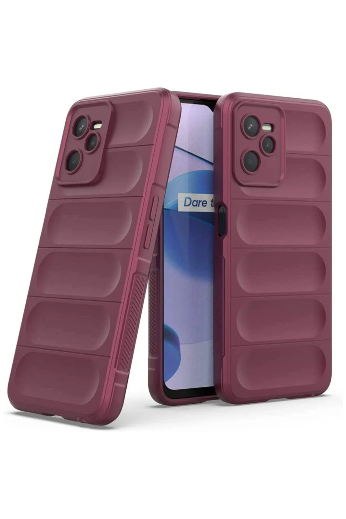 Newface Realme C35 Kılıf Optimum Silikon - Bordo
