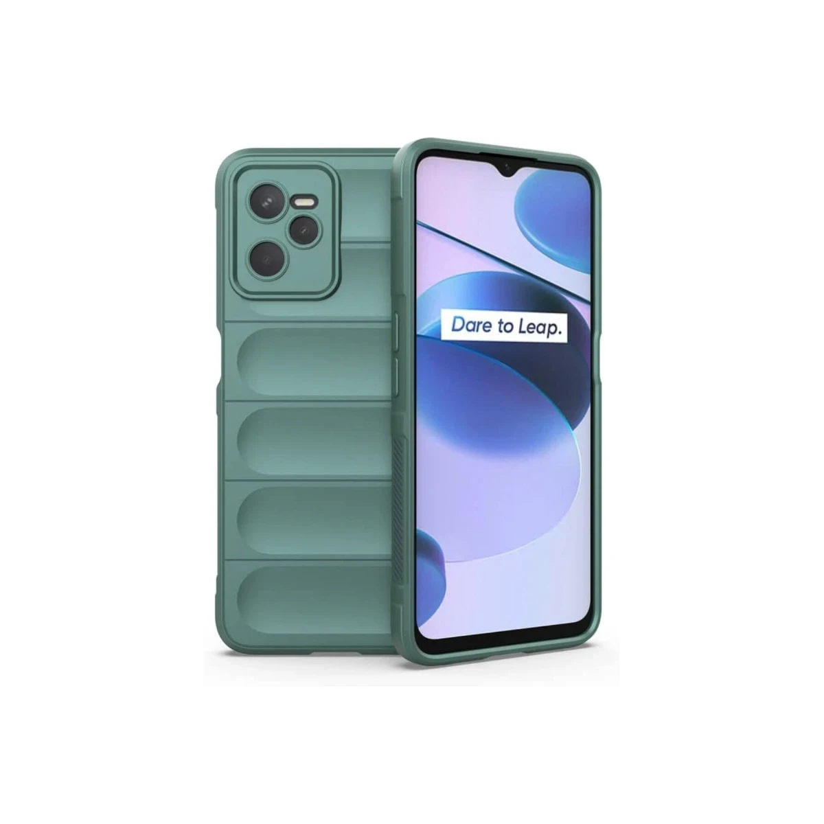 Newface Realme C35 Kılıf Optimum Silikon - Koyu Yeşil