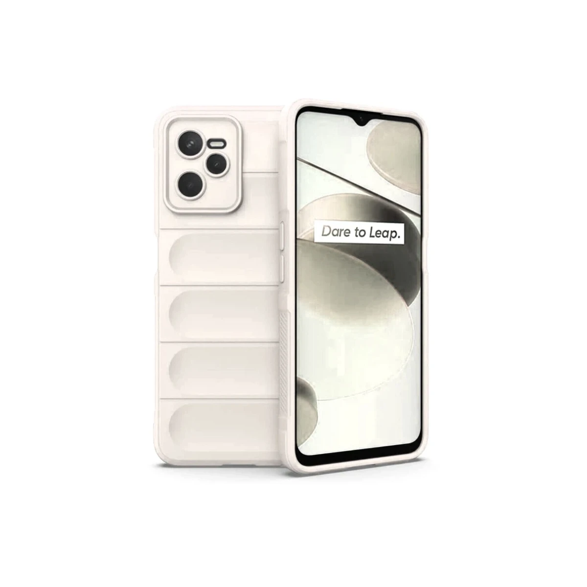 Newface Realme C35 Kılıf Optimum Silikon - Krem