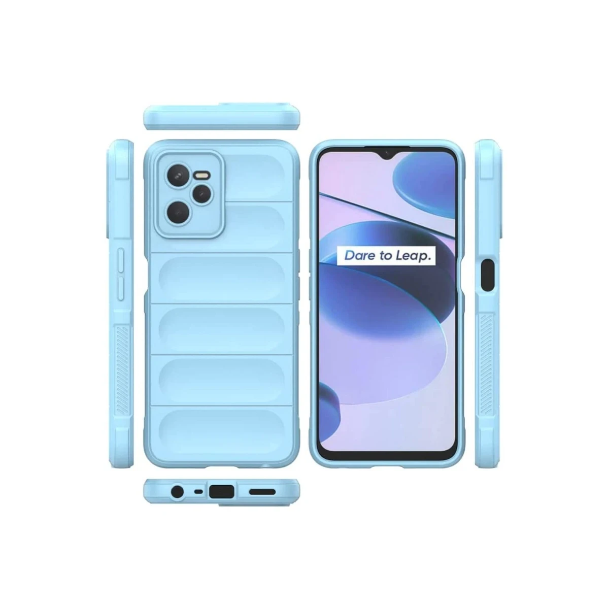 Newface Realme C35 Kılıf Optimum Silikon - Sky Blue
