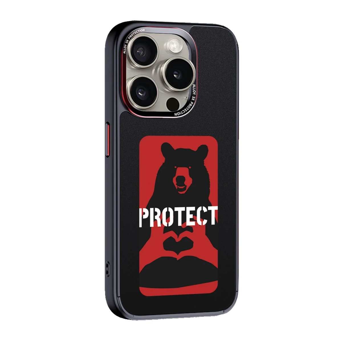 URR Apple iPhone 15 Pro NFC Smart Case Akıllı Kapak - Siyah