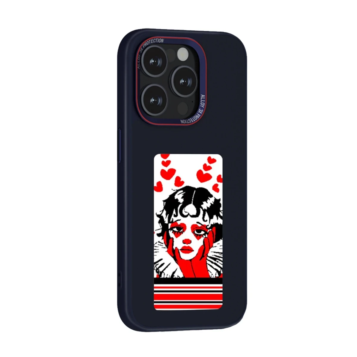 URR Apple iPhone 15 Pro NFC Smart Case Akıllı Kapak - Lacivert