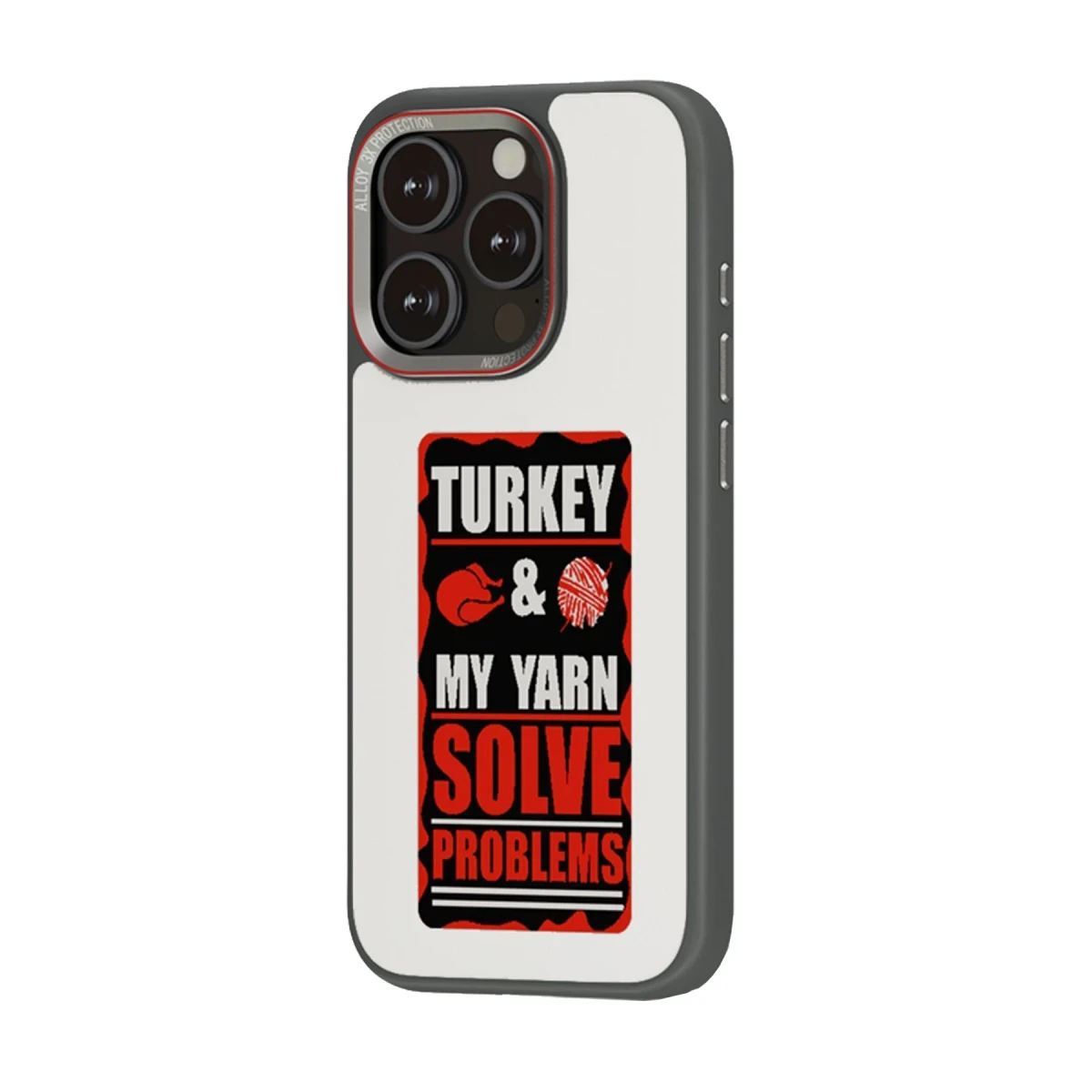 URR Apple iPhone 15 Pro Max NFC Smart Case Akıllı Kapak - Titan Gri