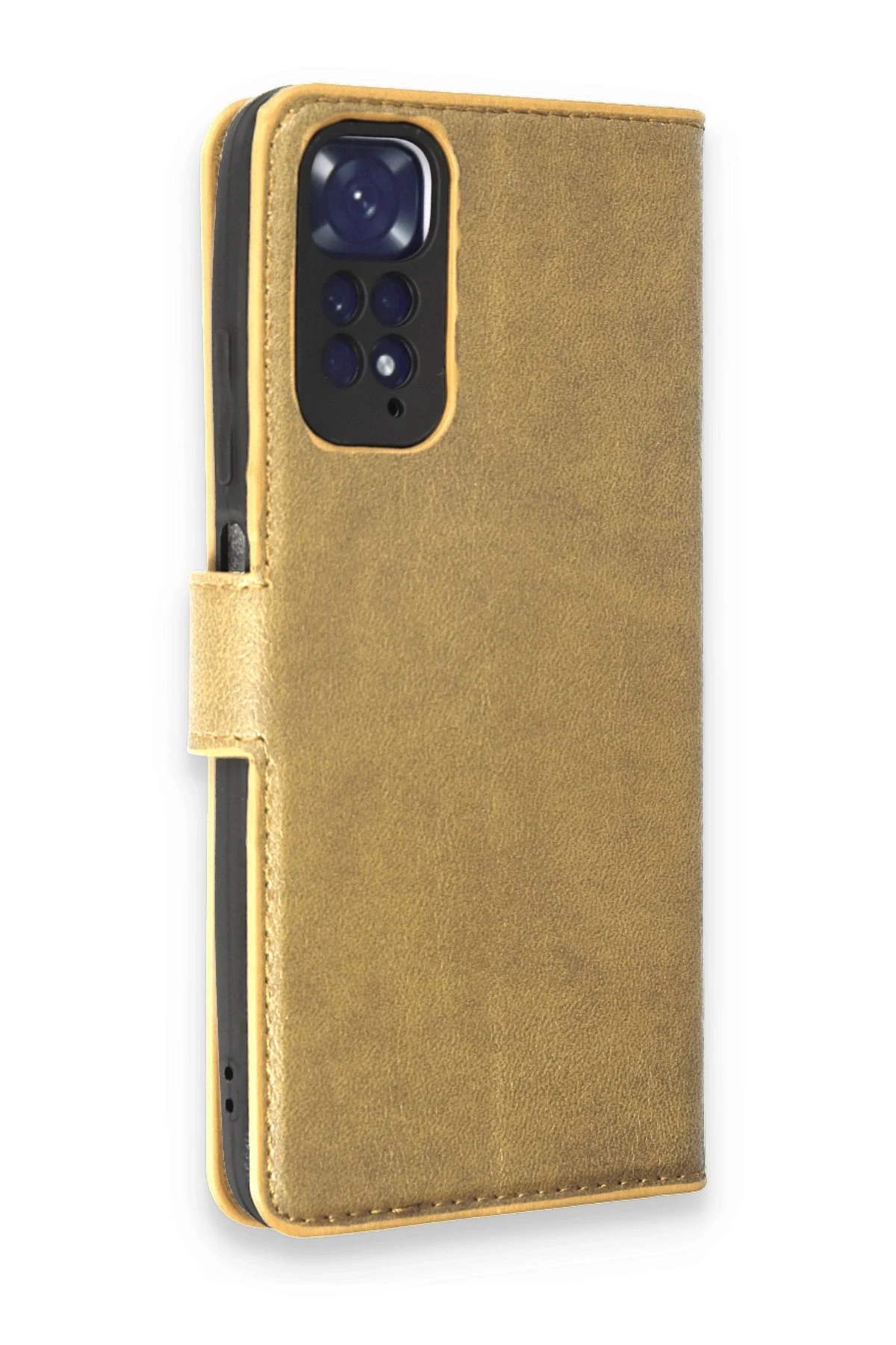 Newface Xiaomi Redmi Note 11 Pro Kılıf Trend S Plus Kapaklı Kılıf - Gold