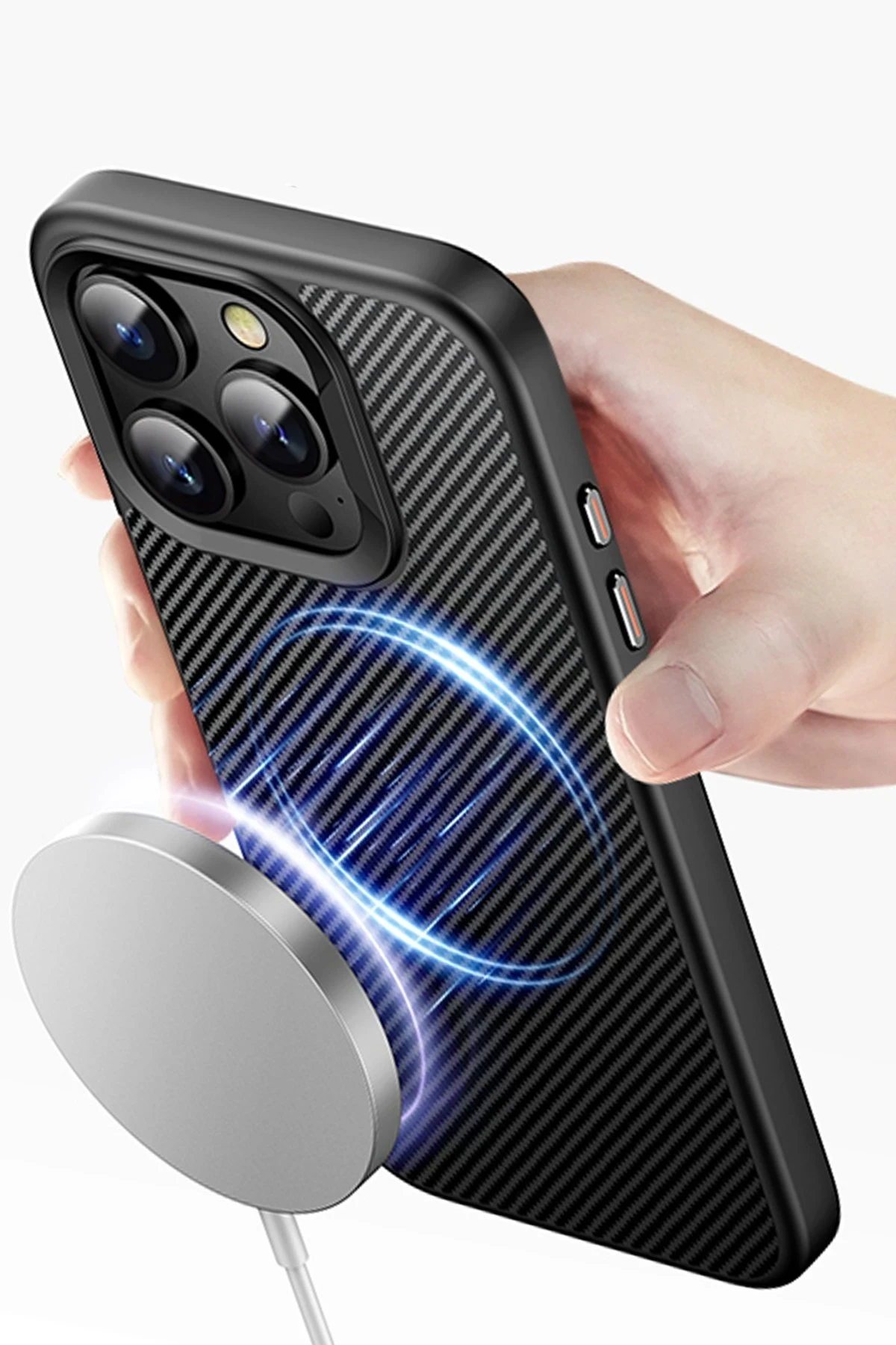 Joko Apple iPhone 14 Pro Max Dart Karbon Magsafe Kapak - Siyah — görsel 3