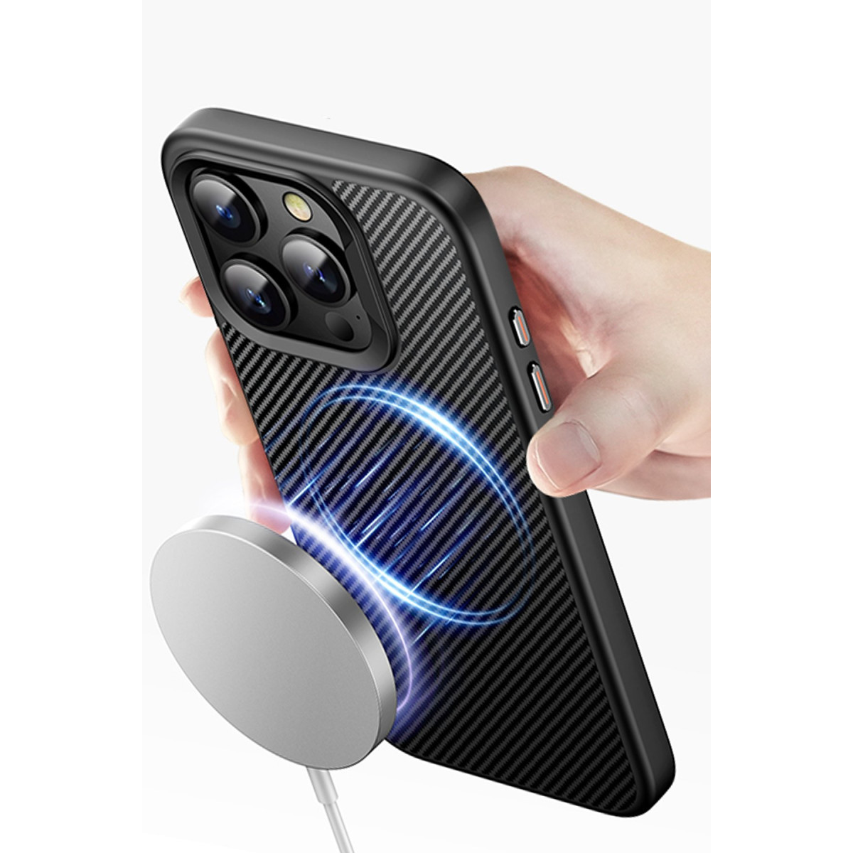 Joko Apple iPhone 14 Pro Max Dart Karbon Magsafe Kapak - Siyah — görsel 9