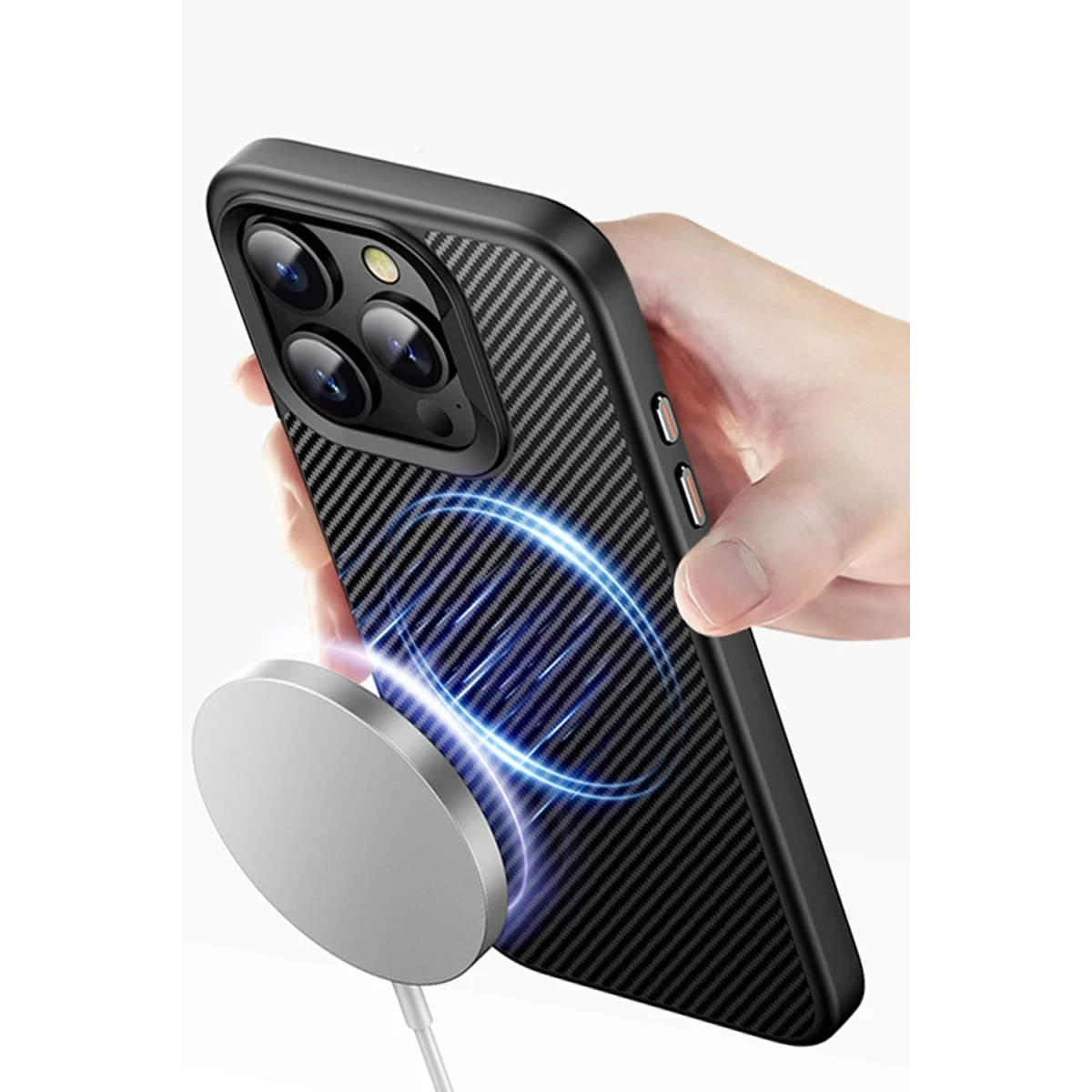 Joko Apple iPhone 15 Pro Dart Karbon Magsafe Kapak - Siyah — görsel 6