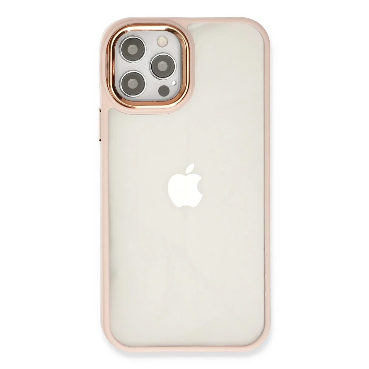 Newface Apple iPhone 12 Pro Max Kılıf Dora Kapak - Pudra