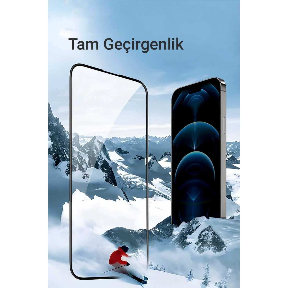 URR Apple iPhone 15 Plus 3D Curved Edge HD Cam Ekran Koruyucu - Siyah