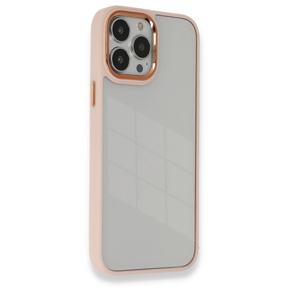 Newface Apple iPhone 13 Pro Max Kılıf Dora Kapak - Pudra