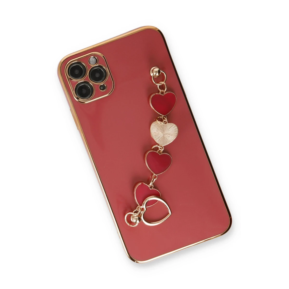 Newface Apple iPhone 11 Pro Max Kılıf Esila Silikon - Kırmızı