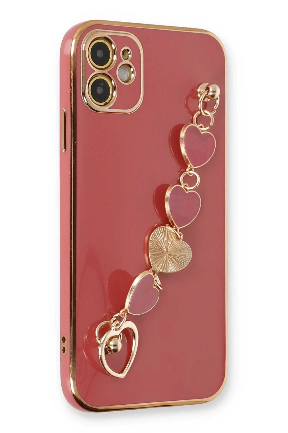 Newface iPhone 12 Kılıf Esila Silikon - Kırmızı