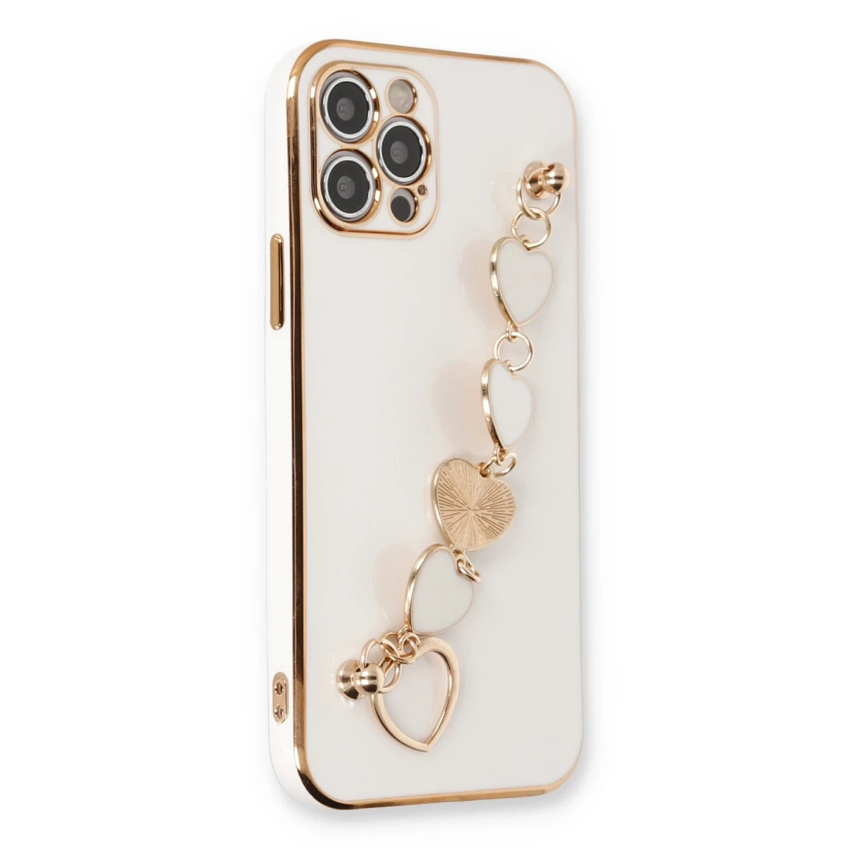Newface Apple iPhone 12 Pro Kılıf Esila Silikon - Beyaz
