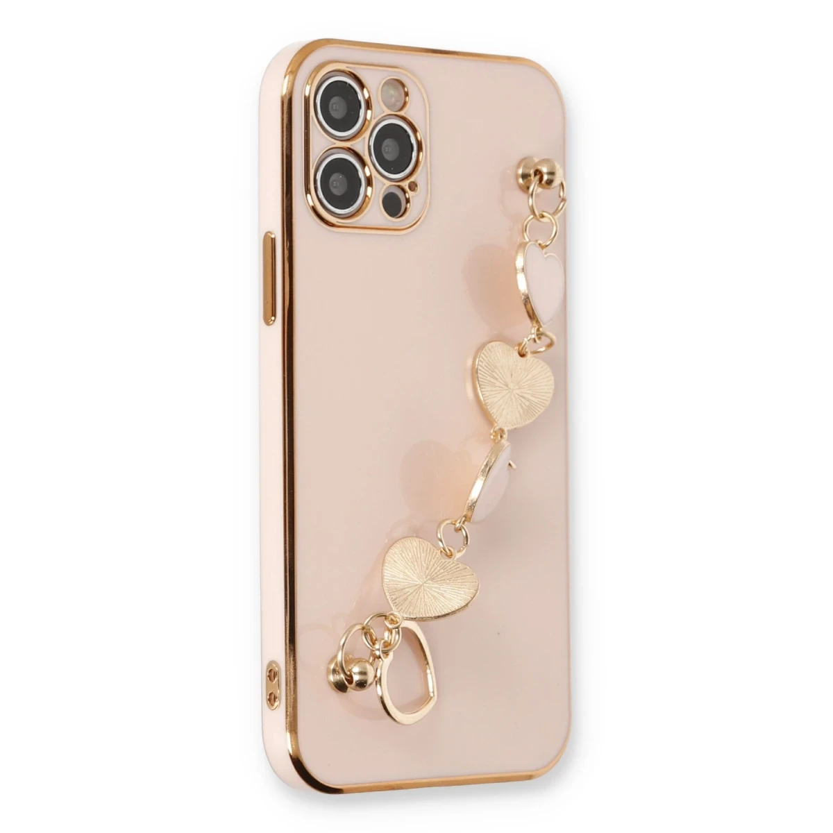 Newface Apple iPhone 12 Pro Kılıf Esila Silikon - Pudra