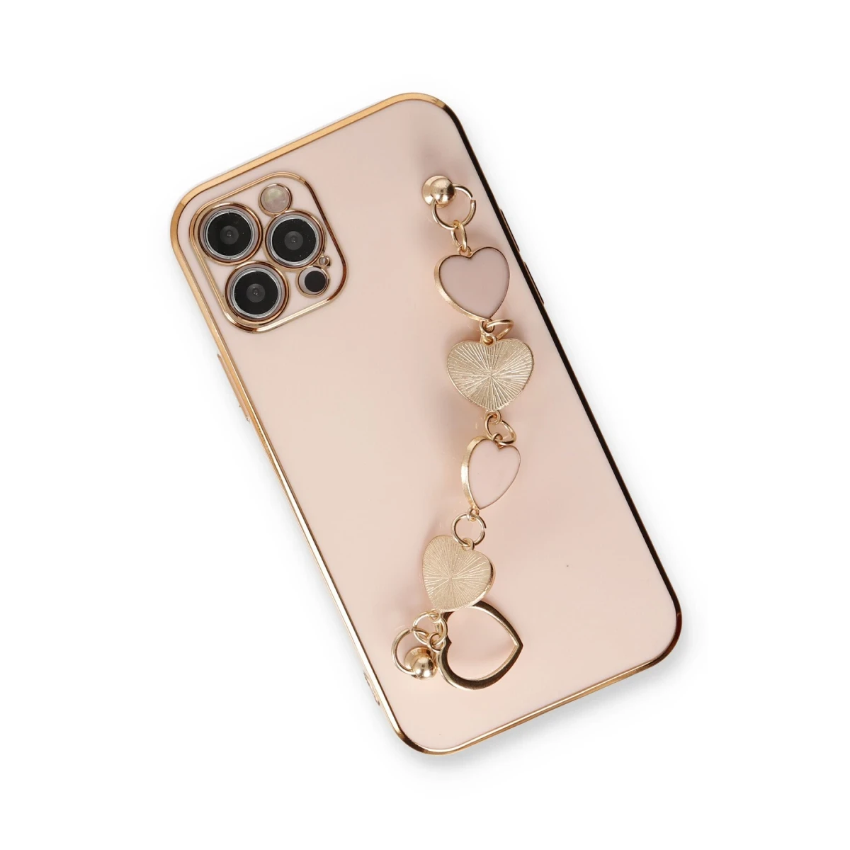 Newface Apple iPhone 12 Pro Kılıf Esila Silikon - Pudra