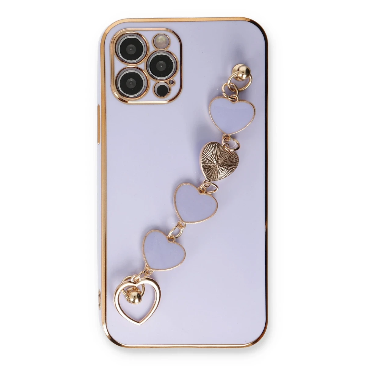 Newface Apple iPhone 12 Pro Kılıf Esila Silikon - Lila