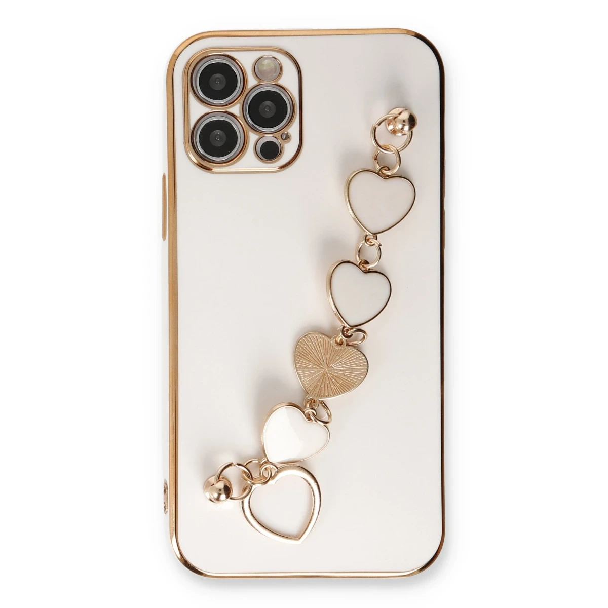Newface Apple iPhone 12 Pro Max Kılıf Esila Silikon - Beyaz