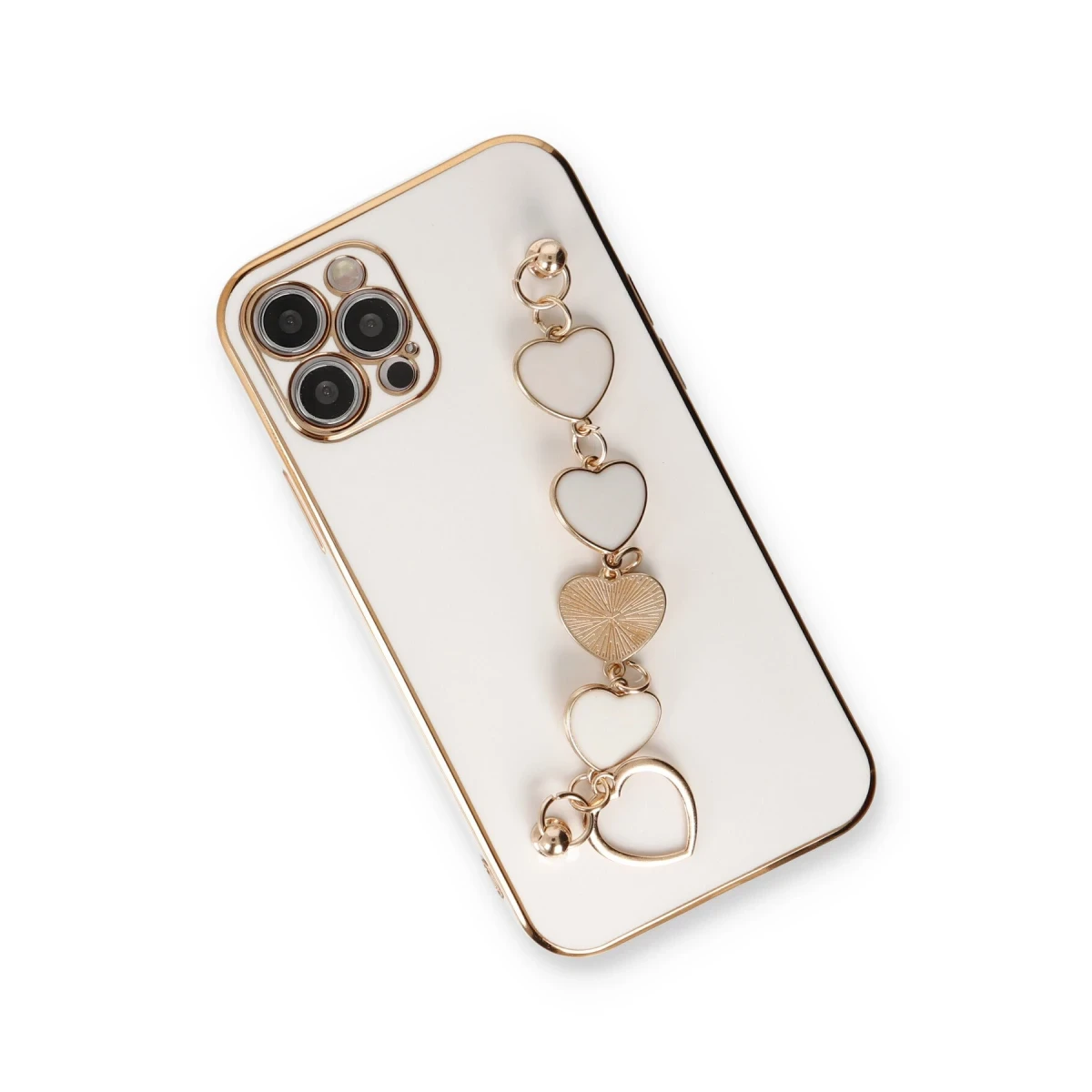 Newface Apple iPhone 12 Pro Max Kılıf Esila Silikon - Beyaz