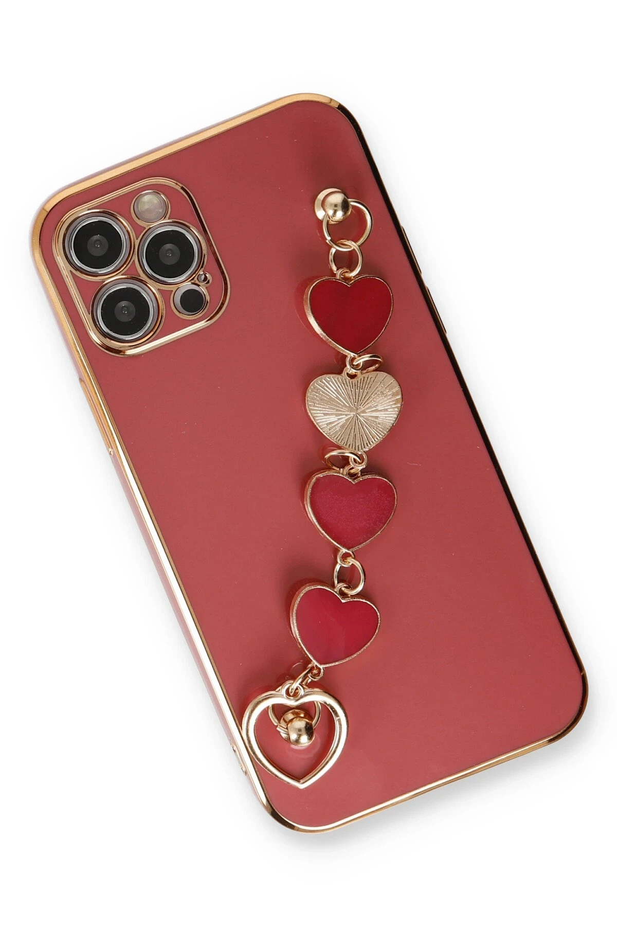 Newface iPhone 12 Pro Max Kılıf Esila Silikon - Kırmızı
