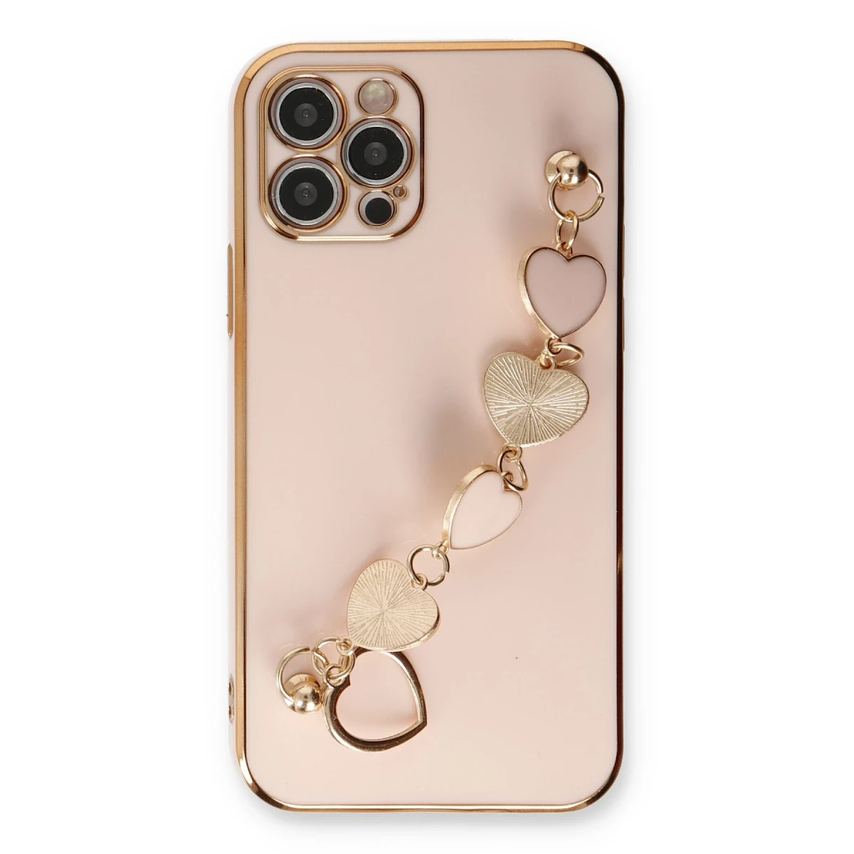 Newface Apple iPhone 12 Pro Max Kılıf Esila Silikon - Pudra