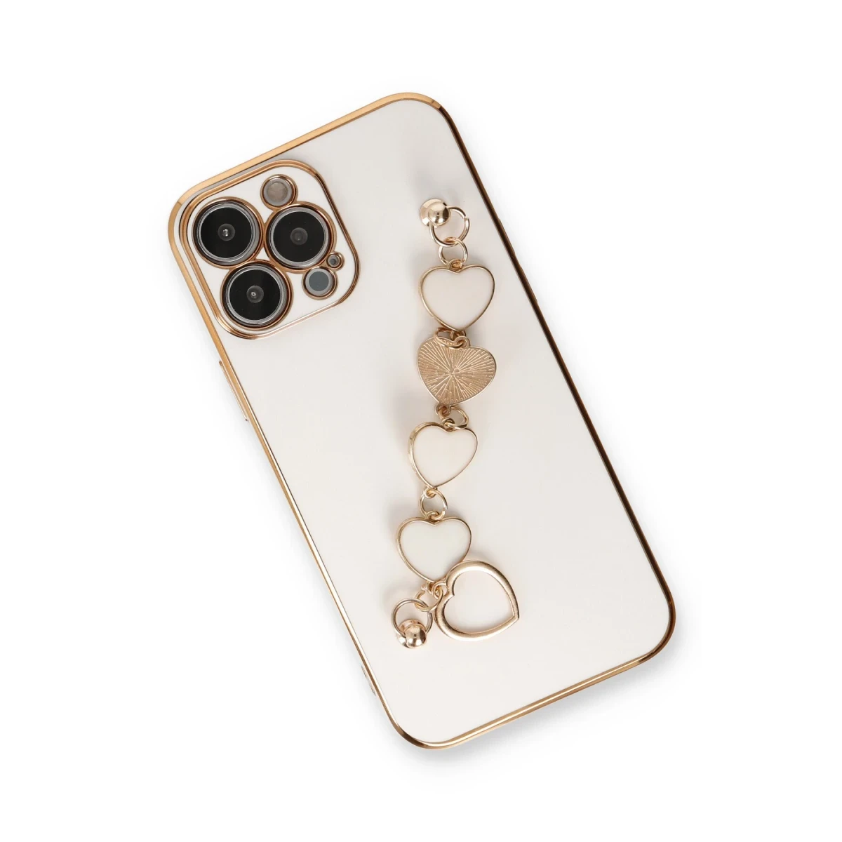 Newface Apple iPhone 13 Pro Kılıf Esila Silikon - Beyaz