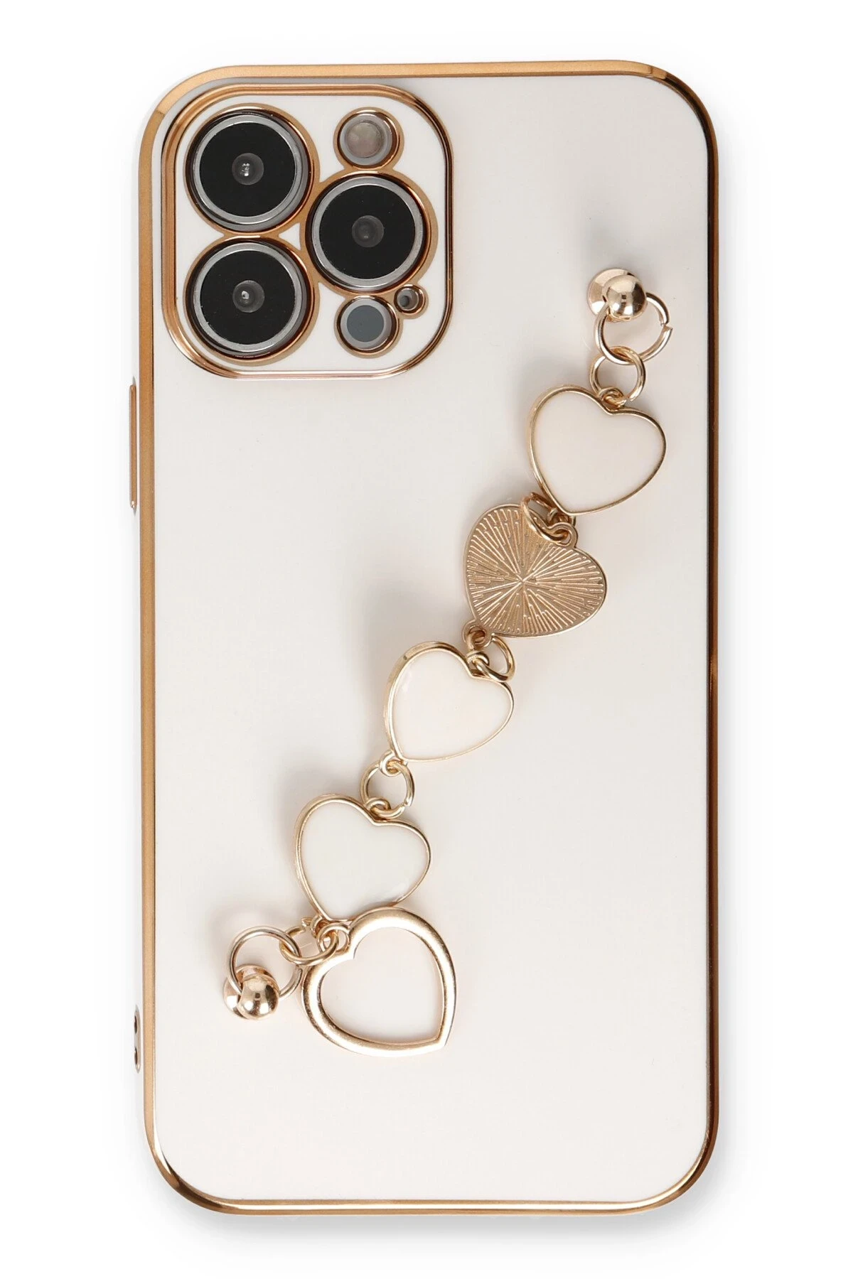 Newface iPhone 13 Pro Kılıf Esila Silikon - Beyaz