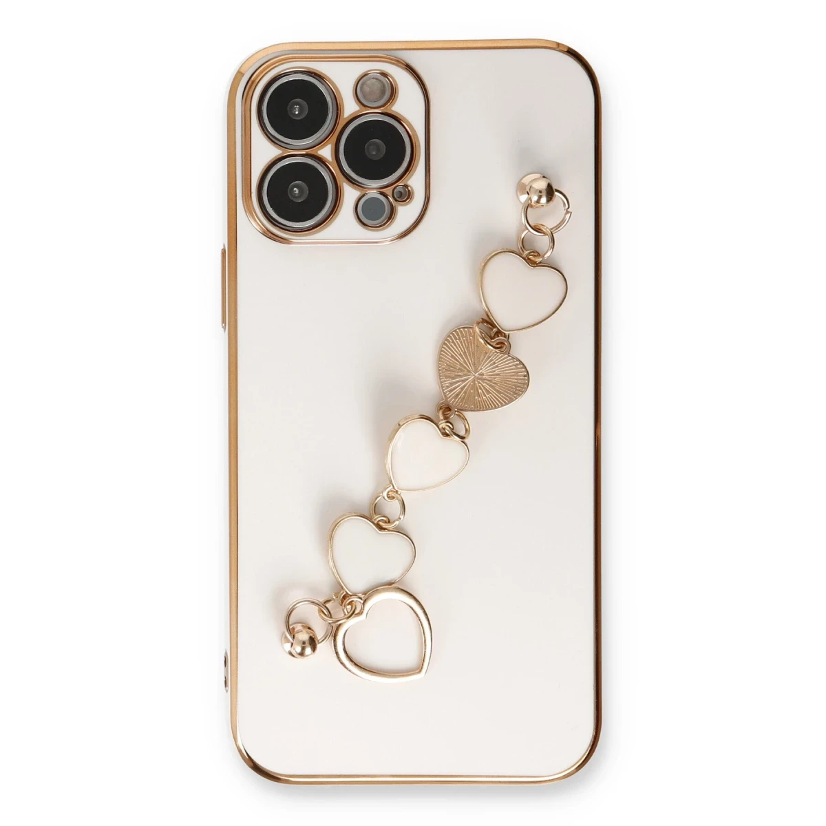 Newface Apple iPhone 13 Pro Kılıf Esila Silikon - Beyaz