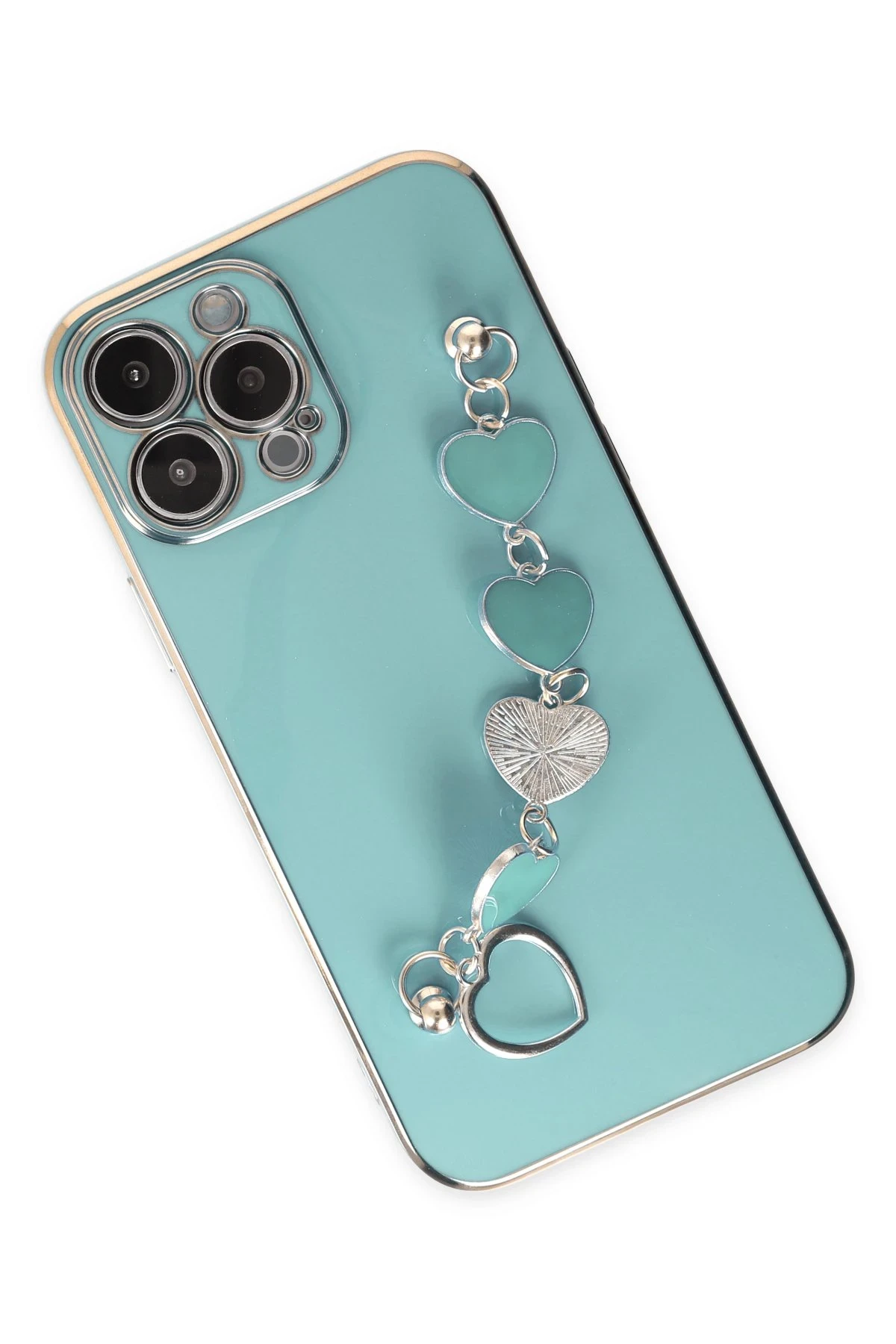 Newface iPhone 13 Pro Kılıf Esila Silikon - Su Yeşili