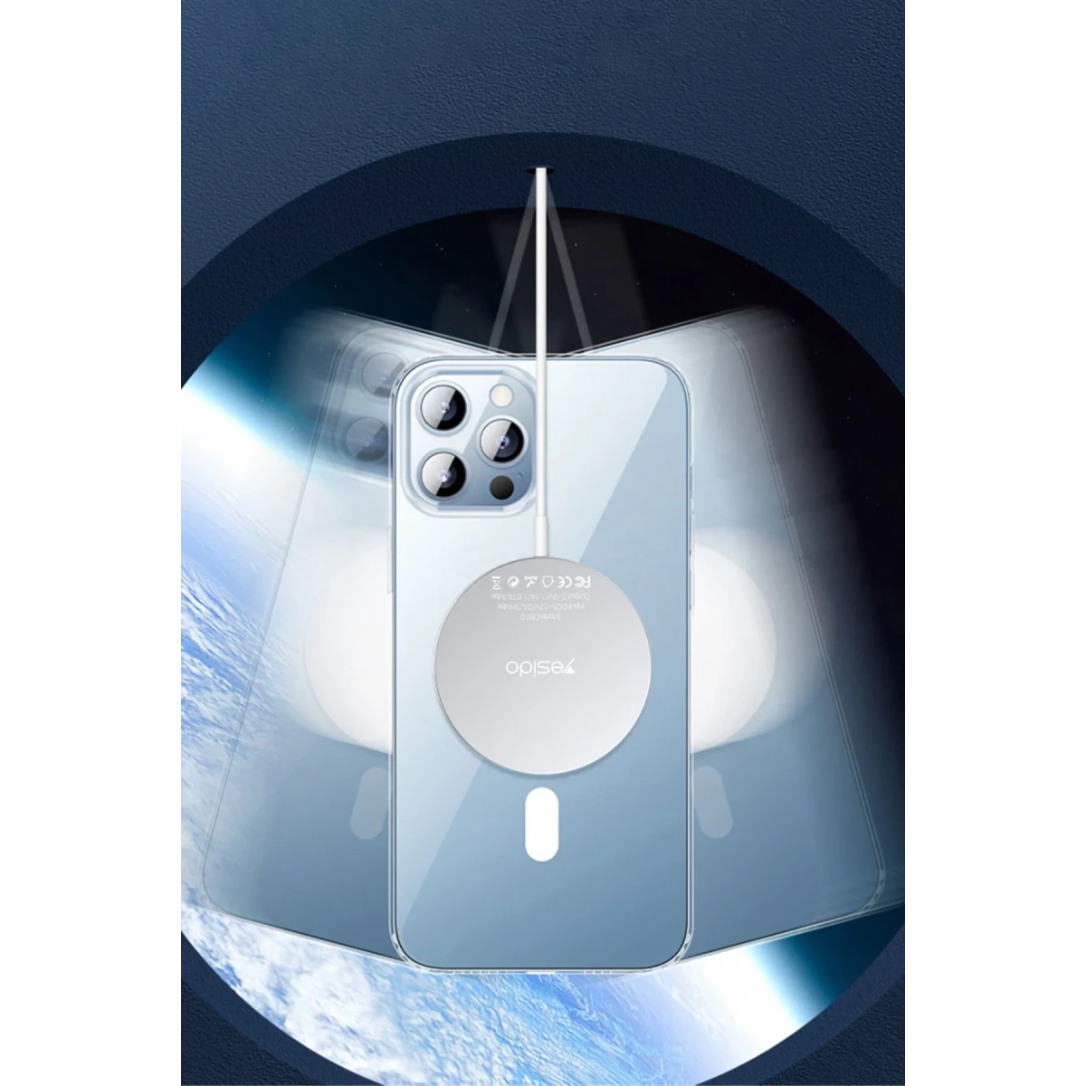 Yesido Apple iPhone 14 PC03 Ace Şeffaf Magsafe Kapak - Şeffaf
