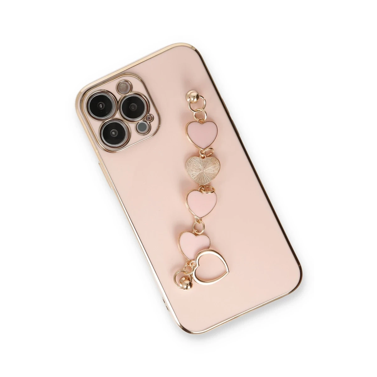 Newface Apple iPhone 13 Pro Max Kılıf Esila Silikon - Pudra