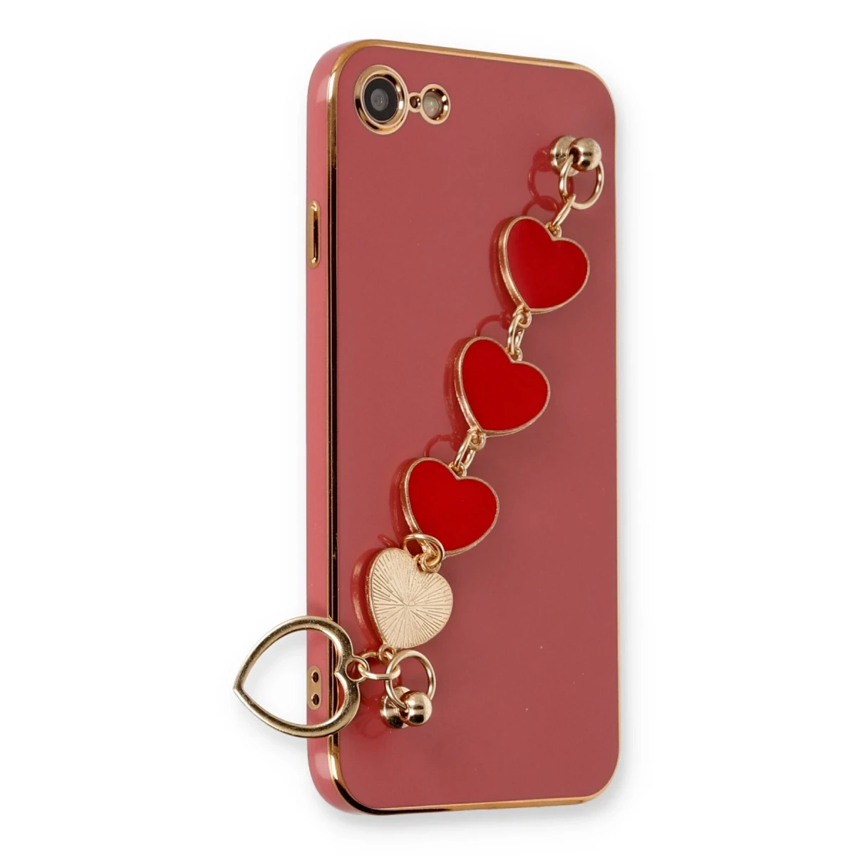 Newface Apple iPhone 7 Kılıf Esila Silikon - Kırmızı