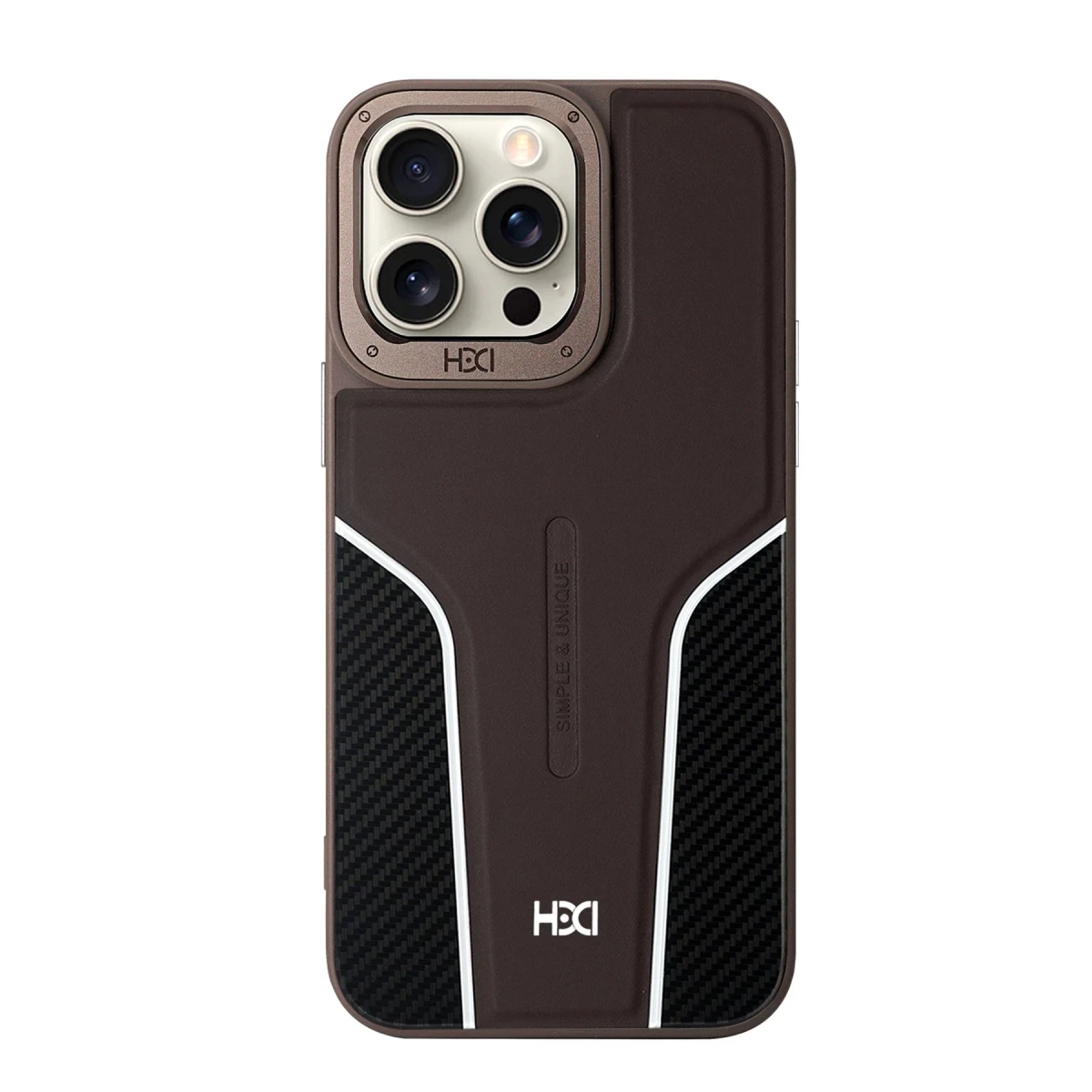 HDD Apple iPhone 14 Pro Max HBC-264 Lambor Karbon Fiber Sport Kapak - Titan Gri