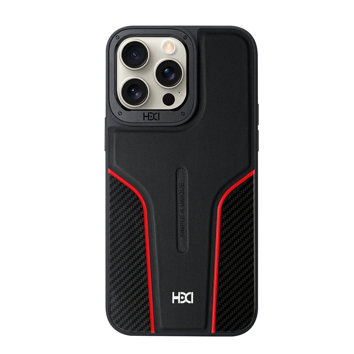 HDD Apple iPhone 15 Pro Max HBC-264 Lambor Karbon Fiber Sport Kapak - Siyah