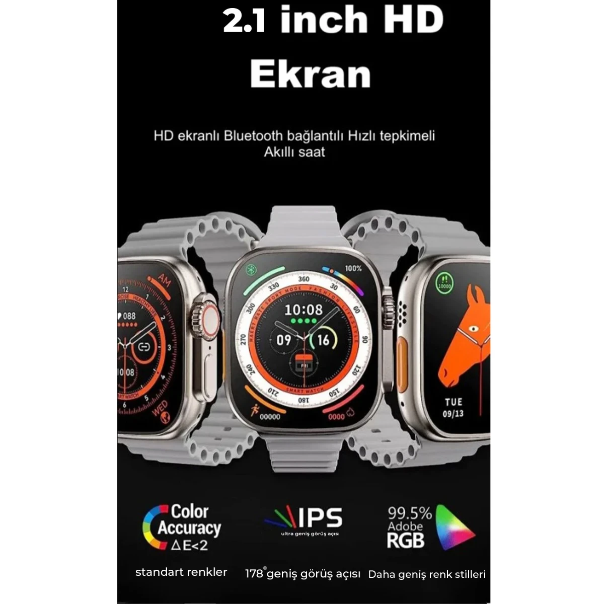 Joko Ultra 8 2.1 inç IPS Ekran Konuşma ve NFC Özellikli Akıllı Saat - Siyah — görsel 5